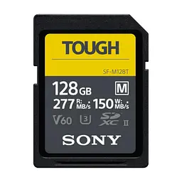 Карта памяти Sony 128GB SDXC class10 UHS-II U3 ​​V60 Tough (SFM128T.SYM)