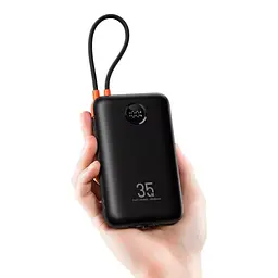 УМБ VEGER K3 Built-in Cables PD 35W 30000mAh Black (W3018) (6977525750137) - мініатюра 4