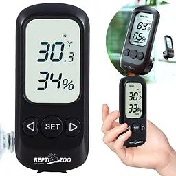 Гігрометр - термометр цифровий Repti-Zoo Digital Alarm Thermometer Hygrometer (SH129) - мініатюра 3