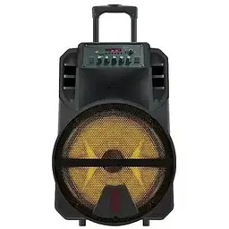 Портативна колонка бумбокс XPRO MD5-15 валіза 30Вт USB SD FM радіо Bluetooth 1 мікрофон ДУ (MER-15727) - мініатюра 3