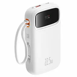 Повербанк Baseus QPow2 Dual-Cable 10000 mAh 22.5W (P10055001222-B1) White - мініатюра 3