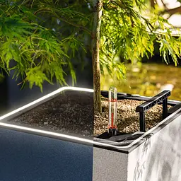 Вазон Lechuza Canto Stone 30 high LED кварцовий білий (13617) - мініатюра 8