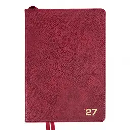 Щоденник діловий Leo Planner 2027 Prime А5 інтегральний бордовий 368 сторінок (252729)
