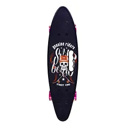 Пенні борд "Skull" 24" з ручкою, PU колеса зі світлом Bambi 10х60х17 см det0010135