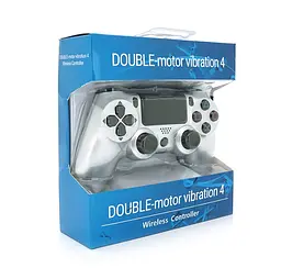 Геймпад джойстик DoubleShock Wireless PS4 Double Motor Vibration DUALSHOCK 4 Silver-White - мініатюра 5