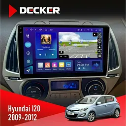 Штатная магнитола Hyundai i20 2009-2012 Climate Decker D9-009 4x64, DSP, 4G, 2k Decker (НФ-00008232)