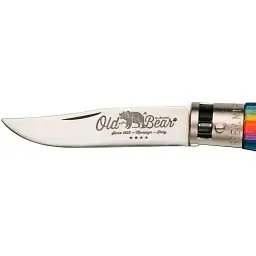 Ніж Old Bear Rainbow S, 420 steel, wood handle,, rainbow - мініатюра 3