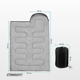 Спальник EasyFit Envelope з капюшоном - мініатюра 3