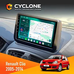 Штатна магнітола Renault Clio 2005-2014 Cyclone C9-013 4x64 DSP 4G Cyclone (НФ-00007402)