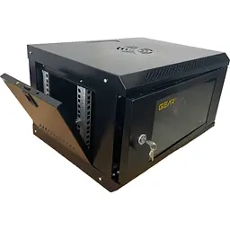 Шафа настінна GEAR 6U 19'' 530x400x300 мм, + полиця 19", чорна (GWMSN-6U) - мініатюра 2