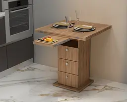 Кухонний стіл Gamma Style Розмарин (700x700x750) Дуб Сонома - мініатюра 2