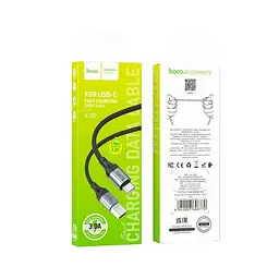 Кабель HOCO U110 charging data cable for Type-C/2,4A/1,2m. сірий - мініатюра 5