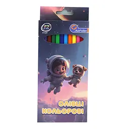 Олівці кольорові пластикові J. Otten «Spaceman» 12 кольорів