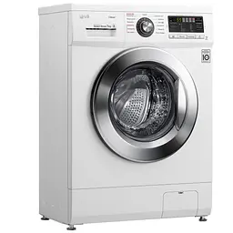 Пральна машина LG з фронтальним завантаженням F1096SDS3, 4кг, 1000, A++, Пар, глибина 36см, Дисплей, Інвертор, Білий (F1096SDS3)
