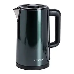 Електрочайник SOKANY SK-09018 дисковий 3 л, малахіт Sokany SK-09018GR - мініатюра 3