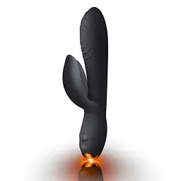 Вібратор-кролик Rocks Off Every Girl з 2 моторами та LED-підсвічуванням (Black) - мініатюра 3