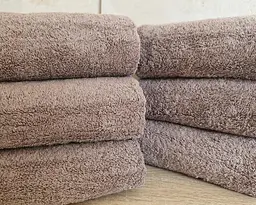 Набір турецьких махрових однотонних рушників Gulcan 6 штук 50х90 коричневий Brown щільність 480 г/м2 петля 16/1 - мініатюра 4