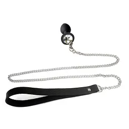 Анальна пробка Art of Sex Metal Anal Plug with Leash size L з повідцем - мініатюра 3