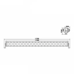 Світлодіодна Балка люстра Гнута LED Belauto 1100x80x76 мм 14400Lm Ближній та Далекий Combo (BOL2010 CC) - мініатюра 2