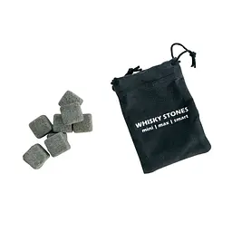 Камені для охолодження напоїв Whiskey Stones, стеатитові кубики, набір 9 шт з чохлом - мініатюра 5