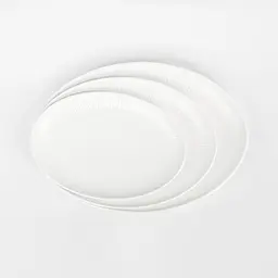 Тарілка МВМ My Home Промінь овальна 25.4x17.5 см біла (KP-110 S WHITE) - мініатюра 4