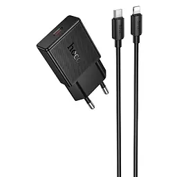 МЗП Hoco N72 Speed ultra-thin PD20W (1USB-C) + кабель Type-C to Lightning Black