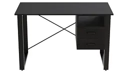 Письмовий стіл із ящиками Ferrum-decor Оскар 750x1200x600 метал Чорний ДСП Сосна Кембра 16 мм (FRD-103215)