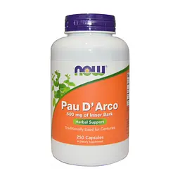 Травы Now Foods По Д'арко, (Кора Муравьиного Дерева), Pau d'Arco, 250 гелев (NOW-04726)