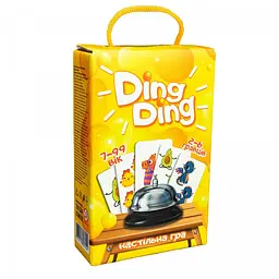 Карткова гра "Ding ding" Strateg 30324, 55 карток, дзвіночок, інструкція