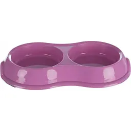 Миска Trixie для собак, подвійна, 2х200 л, d:11 см, 26х4х14 см (пластик) - мініатюра 9