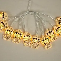 Гирлянда на Хэллоуин Мумия 10 led 150 см 35 × 55 мм бежевая - миниатюра 3