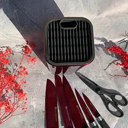 Набір ножів Edenberg EB-11027-Red 7 предметів червоний - мініатюра 5