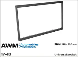 Рамка декоративна універсальна 2 DIN AWM 17-10 - мініатюра 3