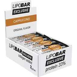 Батончик протеїновий Lipobar Exclusive Капучино 20 шт. x 50 г