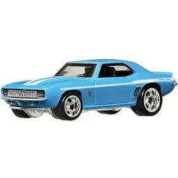 Колекційна модель машинки Hot Wheels 1969 Chevy Camaro серії Форсаж синя (HNW46/HKD24) - мініатюра 2