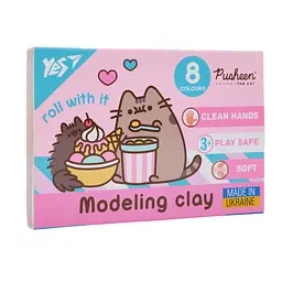 Пластилін YES, 8 кольорів, 160 г., Pusheen, (540657)*