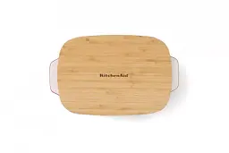 Форма для випічки з кришкою KitchenAid керамогранітна, 8,8х24,8х40,4 см, 3,8 л, колір червоний (CC006108-001) - мініатюра 2
