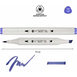 Маркер акварельный Santi sketch SM-38 фиолетово-серый 6 шт. (390579) - миниатюра 2