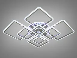 Люстра стельова LED Diasha A8160/8HR, 235W, 3200K-6500K, хром, хай-тек стиль - мініатюра 5