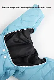 Комбінезон для собак та котів EcoToys Sky Blue M блакитний A: 27 см B: 34 см C: 28 см 6989 - мініатюра 3