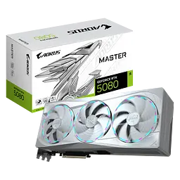 Відеокарта GeForce RTX 5080 16GB Gigabyte Aorus Master Ice (GV-N5080AORUSM ICE-16GD)