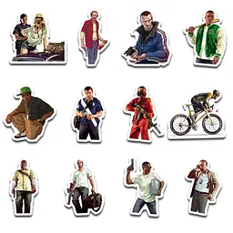 Стікерпак GeekLand GTA 45 штук (SP GTA 01) - мініатюра 3
