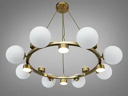Елегантна підвісна люстра для кабінету Diasha LQ7131/8+8BR золота 80 см G9 LED 16-22 кв. м. - мініатюра 3