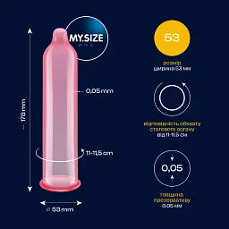 Презервативи My.Size Pro 53, 3 шт. - мініатюра 2