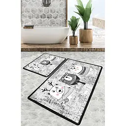 Набір килимків для ванної кімнати Chilai Home Three Bears Banyo Halisi Djt 60 x 100 + 50 x 60