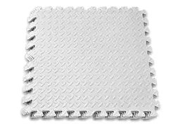 Татамі мат EasyFit SwallowTail 4 шт (60х60х1 см) пазл хвіст ластівки білий
