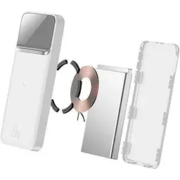 Портативна батарея Baseus Wireless Charger Magnetic 10000 mAh 20W PPMT-02 White - мініатюра 5