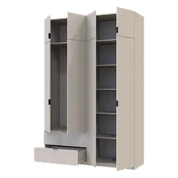 Розпашна Шафа для одягу Doros Лукас Кашемір 180х50х240 (80737729) - мініатюра 2