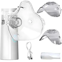 Небулайзер портативний Mesh Nebulizer SY308, ультразвуковий інгалятор з насадками, білий - мініатюра 2