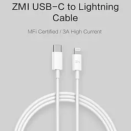 Кабель Xiaomi ZMi AL856 USB-C - Lightning 1.5 m White [76060] - мініатюра 2